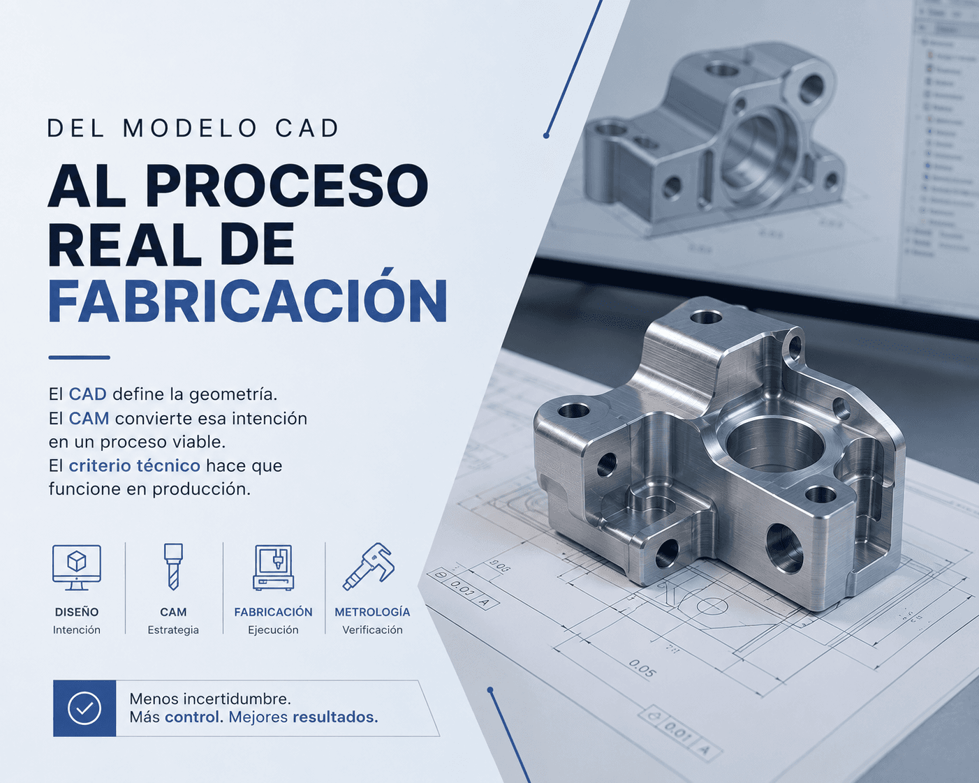 Del modelo CAD al proceso real de fabricación